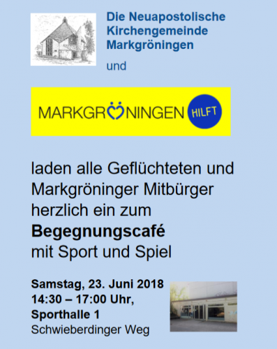 23.06. - Begegnungscafé mit Spiel und Sport - Herzliche Einladung!
